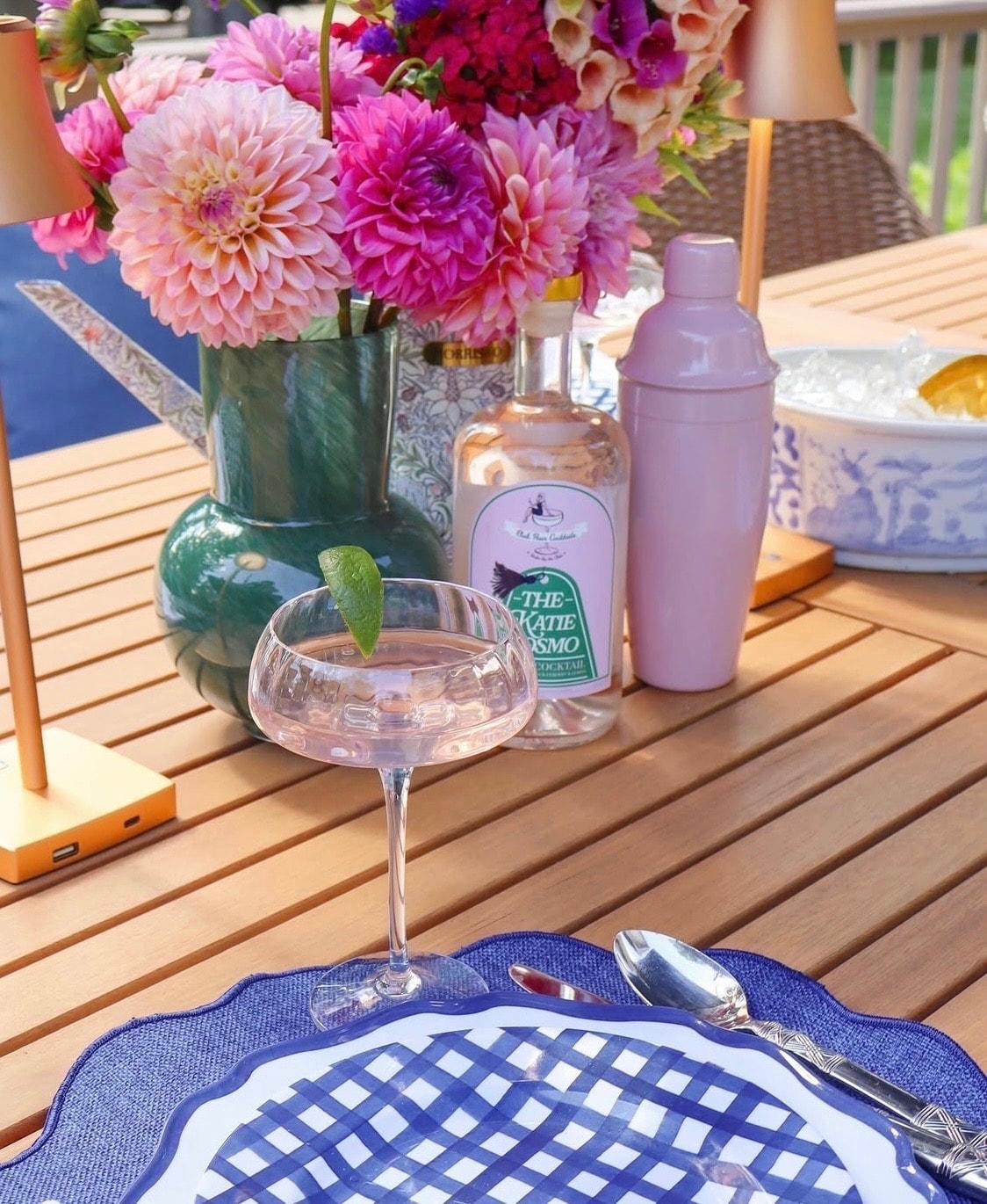 Styled outdoor entertaining with Katie Cosmo and dahlias